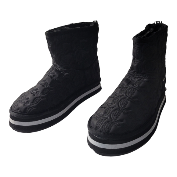 Juicy Couture Olivia Vold Weather Pull On Ankle Boots Black - Picture 2 of 7